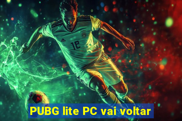 PUBG lite PC vai voltar